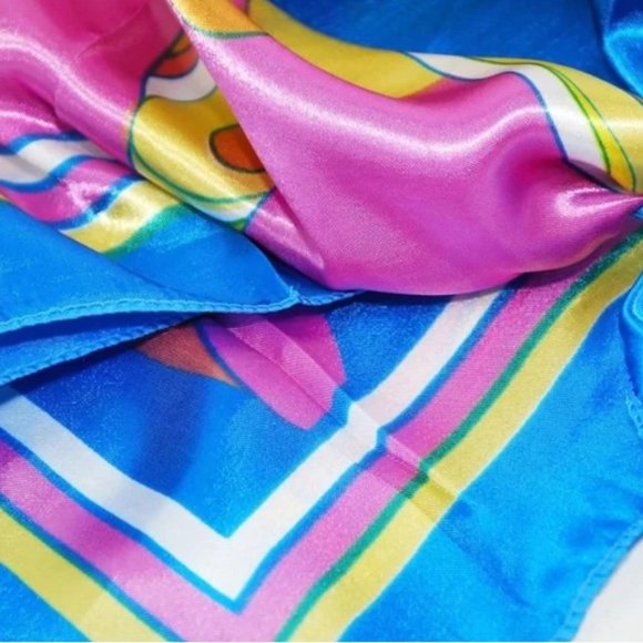 New - Atica Blue Deco Scarf - Picture 2 of 3